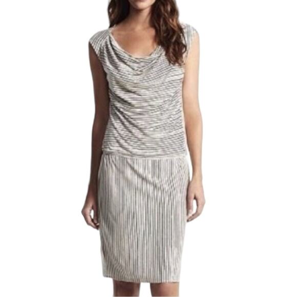 Derek Lam Striped Jersey Knit Drop Waist Dress Size M - Picture 1 of 10
